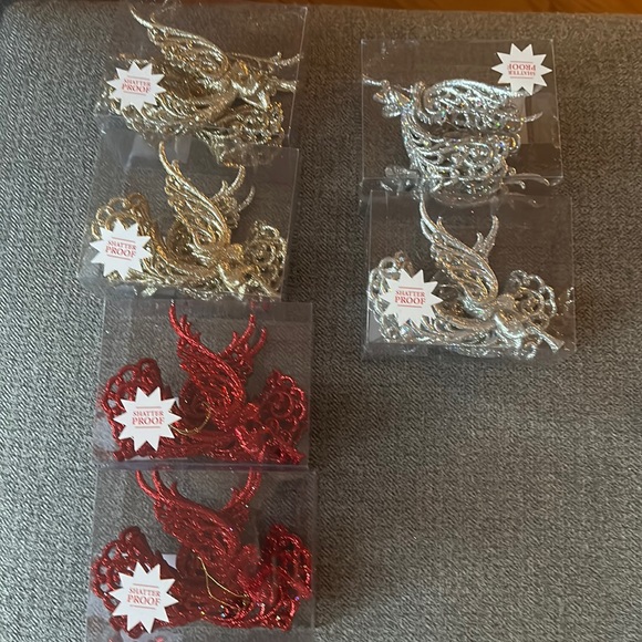 Other - NIB shatterproof Angels with horn glitter and gorgeous 2 per box 12 total